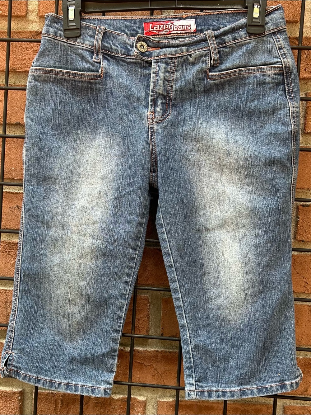 Women’s Blue Denim Ankle Crop Capris - Picture 1 of 3